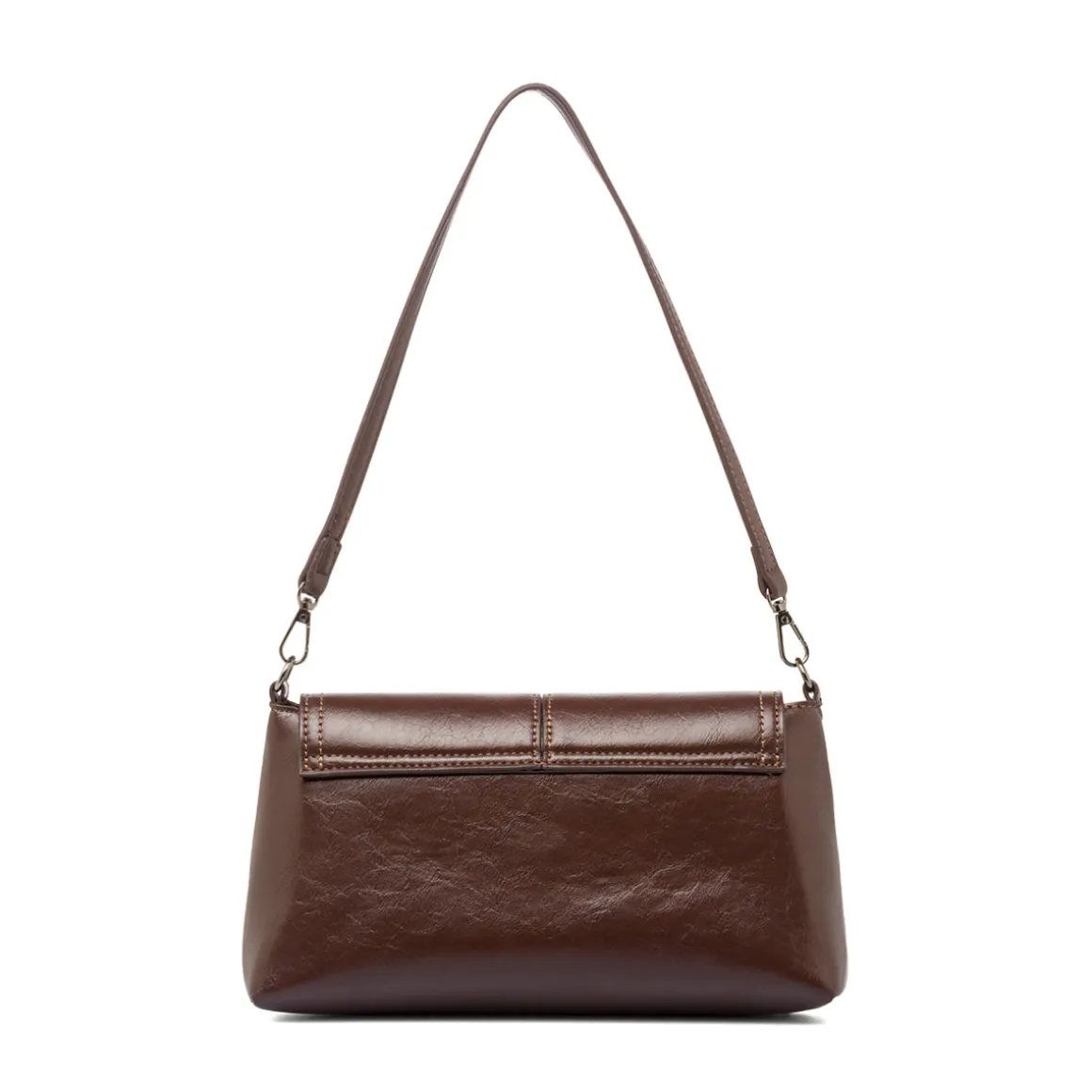 Borsa a Spalla da Donna Marrone Dettagli Metal Lora Ferres