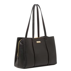 Borsa a Spalla da Donna Nera con Doppio Manico Lora Ferres