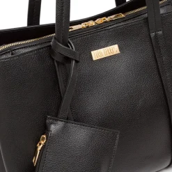 Borsa a Spalla da Donna Nera con Doppio Manico Lora Ferres