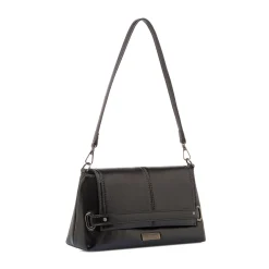Borsa a Spalla da Donna Nera Dettagli Metal Lora Ferres