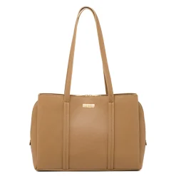 Borsa a Spalla da Donna Taupe con Doppio Manico Lora Ferres
