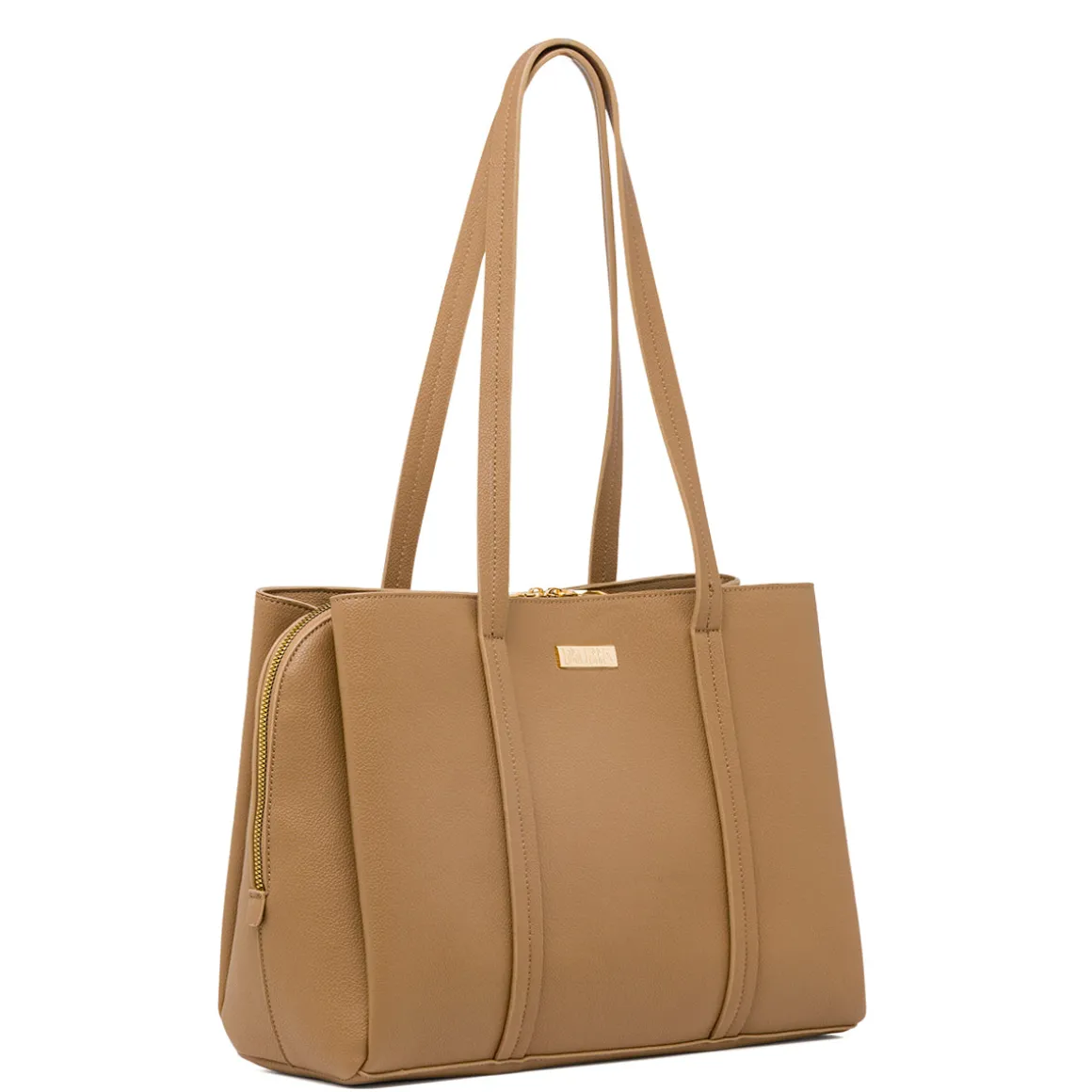 Borsa a Spalla da Donna Taupe con Doppio Manico Lora Ferres