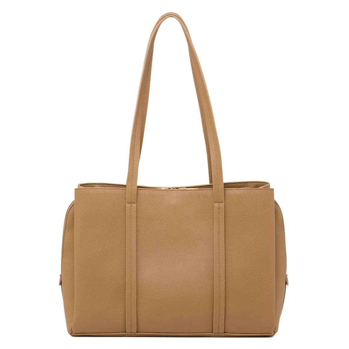 Borsa a Spalla da Donna Taupe con Doppio Manico Lora Ferres
