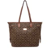 Borsa a spalla marrone da Donna con logo All Over Giulia Pieralli
