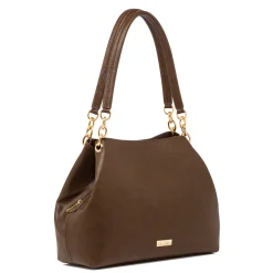 Borsa a spalla marrone da Donna con dettagli in metallo Lora Ferres