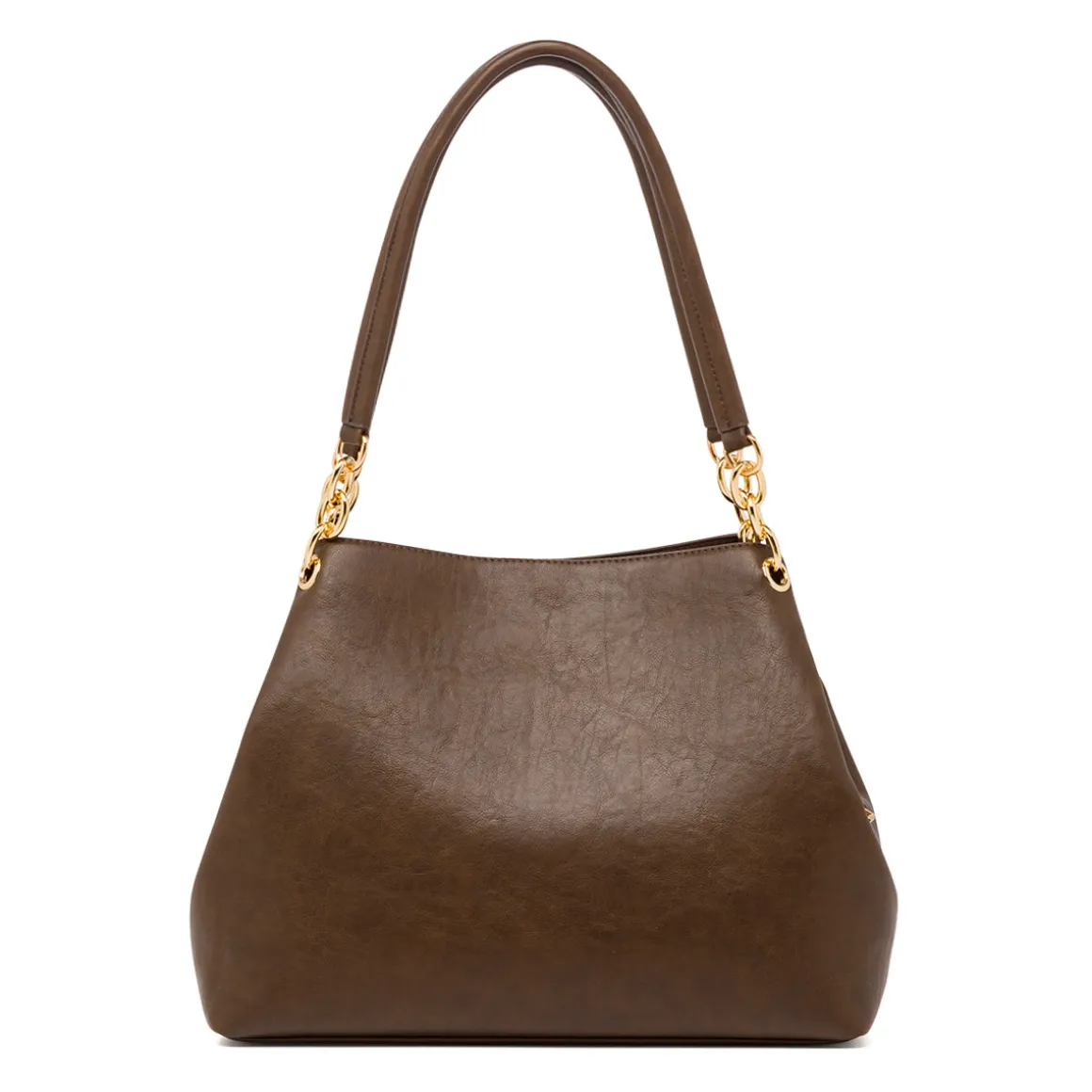 Borsa a spalla marrone da Donna con dettagli in metallo Lora Ferres