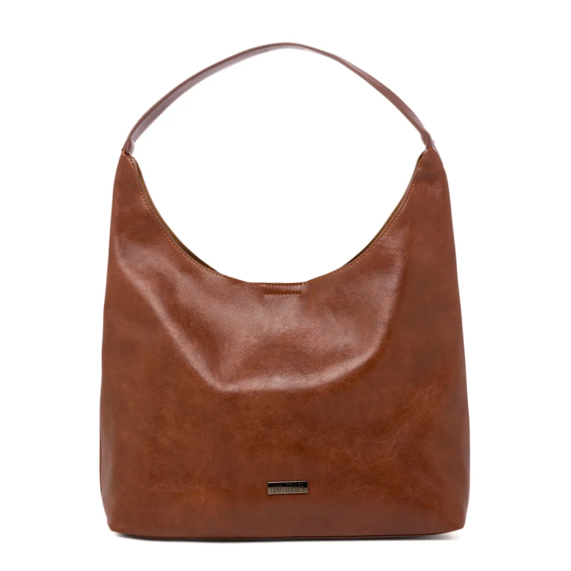 Borsa a spalla marrone da Donna con logo Lora Ferres