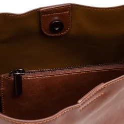 Borsa a spalla marrone da Donna con logo Lora Ferres