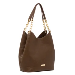 Borsa a spalla marrone da Donna con catena Lora Ferres