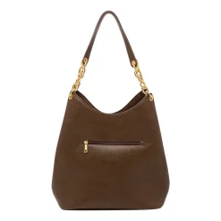 Borsa a spalla marrone da Donna con catena Lora Ferres