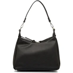 Borsa a spalla nera da Donna con dettagli traforati Lora Ferres