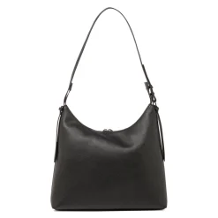 Borsa a spalla nera da Donna con zip e logo Lora Ferres