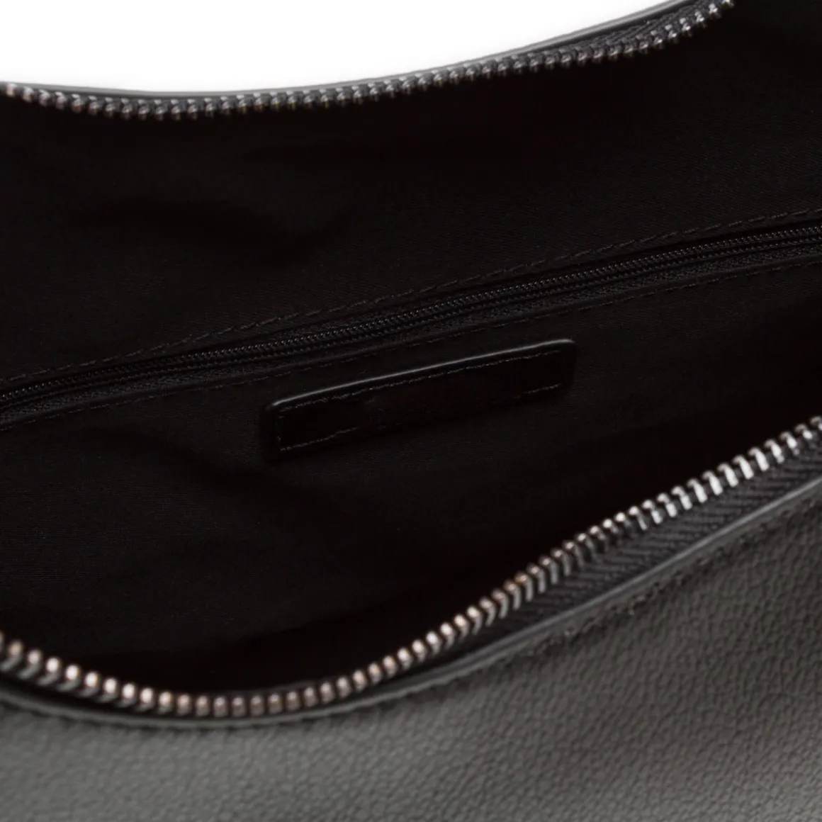 Borsa a spalla nera da Donna con zip e logo Lora Ferres