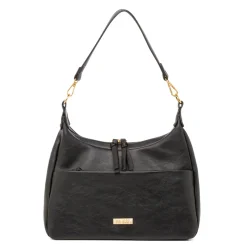 Borsa a spalla nera da Donna con tasca e zip Lora Ferres