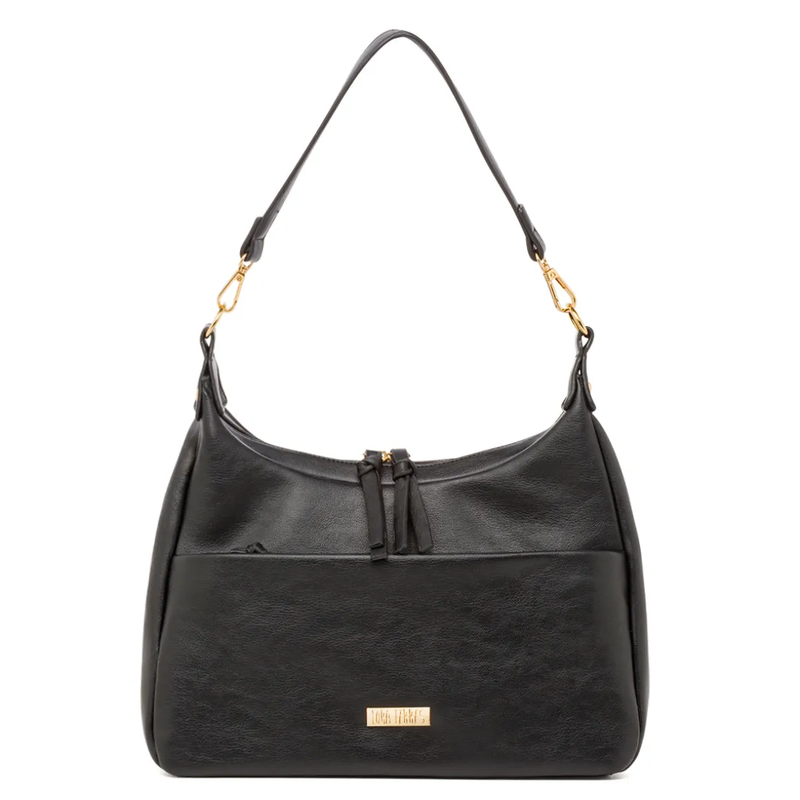 Borsa a spalla nera da Donna con tasca e zip Lora Ferres