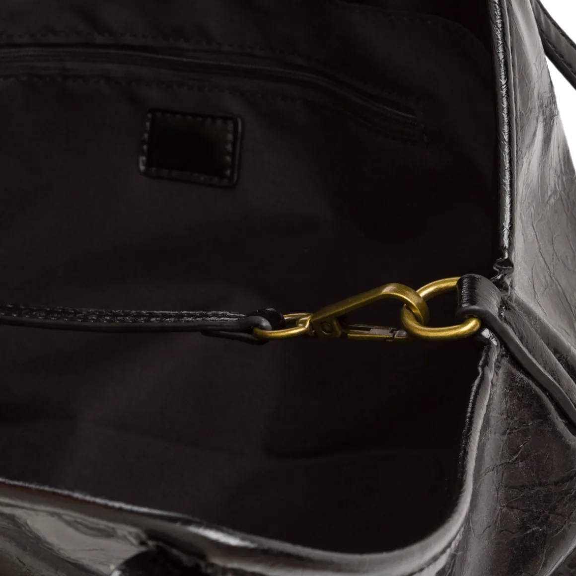 Borsa a spalla nera da Donna con logo Lora Ferres