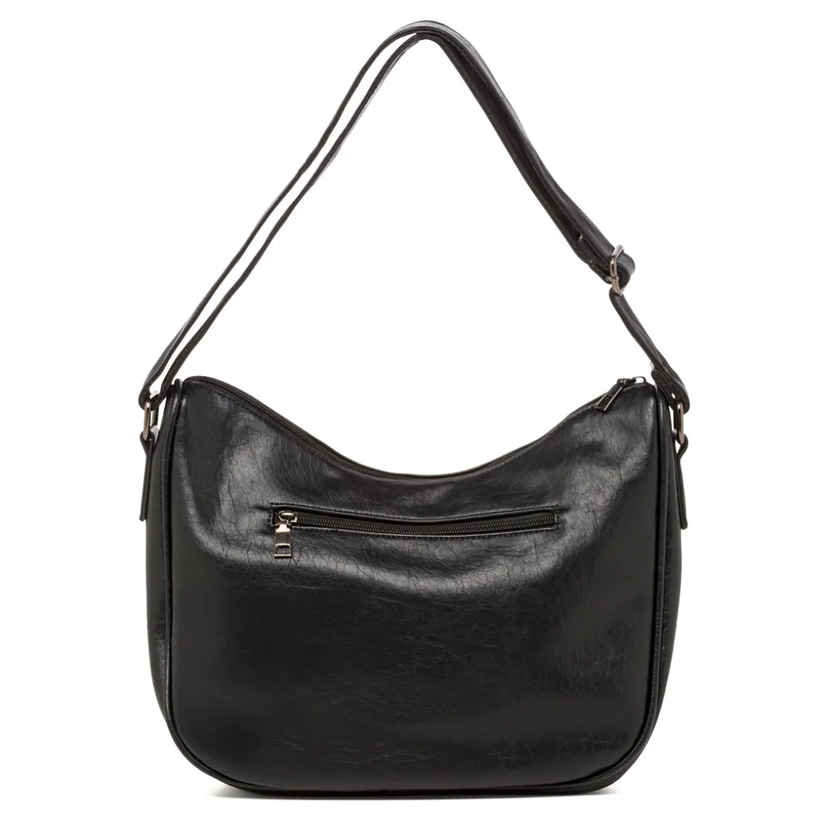 Borsa a Spalla nera da Donna Lora con tasca frontale Ferres
