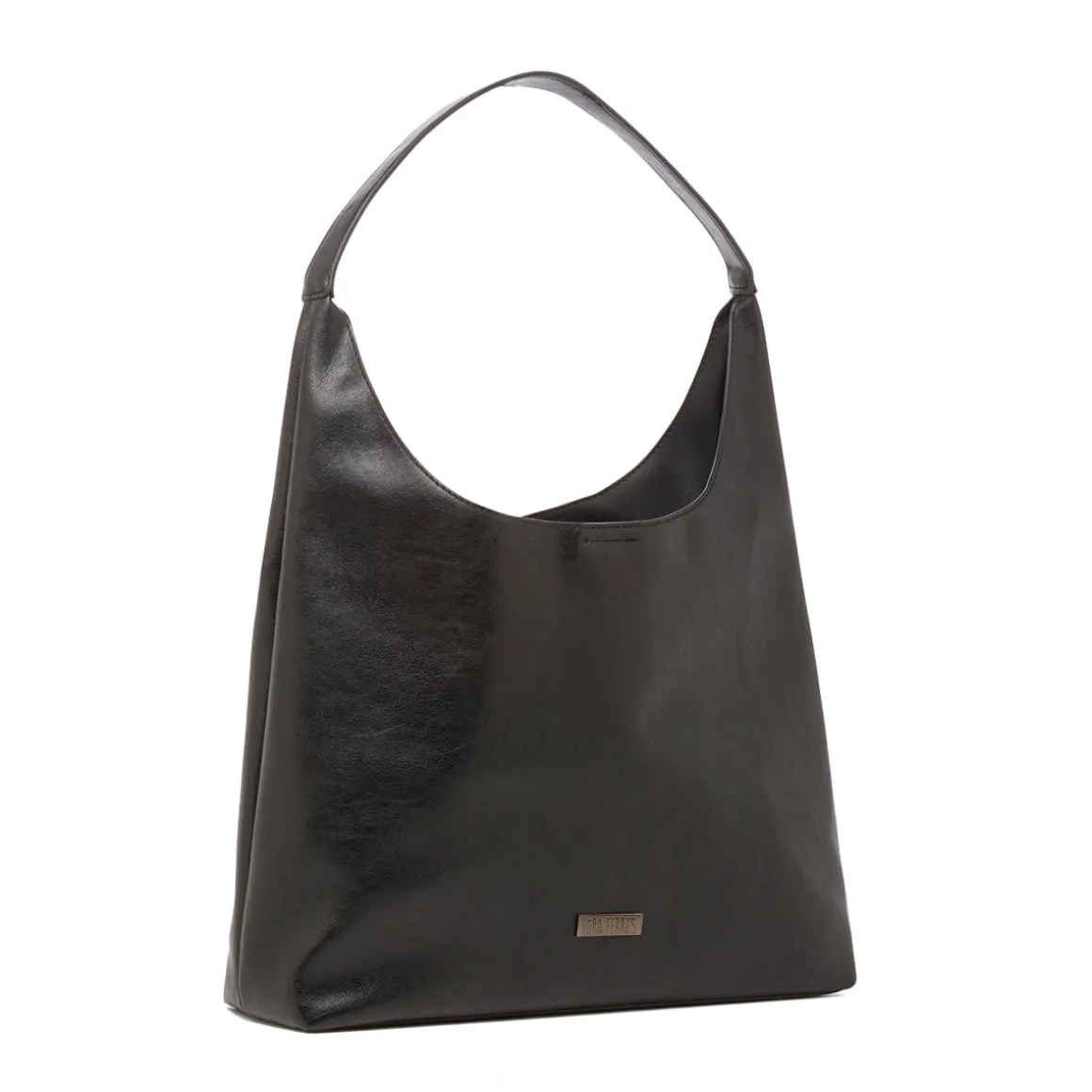 Borsa a spalla nera da Donna con chiusura bottone Lora Ferres