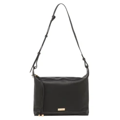 Borsa a spalla nera da Donna con cuciture a vista Lora Ferres