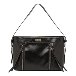 Borsa a spalla nera da Donna con zip Lora Ferres