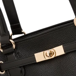 Borsa a spalla nera da Donna con dettglio in metllo Lora Ferres