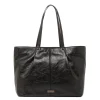 Borsa a spalla nera da Donna effetto stropicciato Lora Ferres
