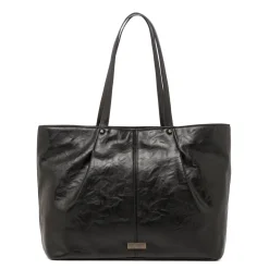 Borsa a spalla nera da Donna effetto stropicciato Lora Ferres