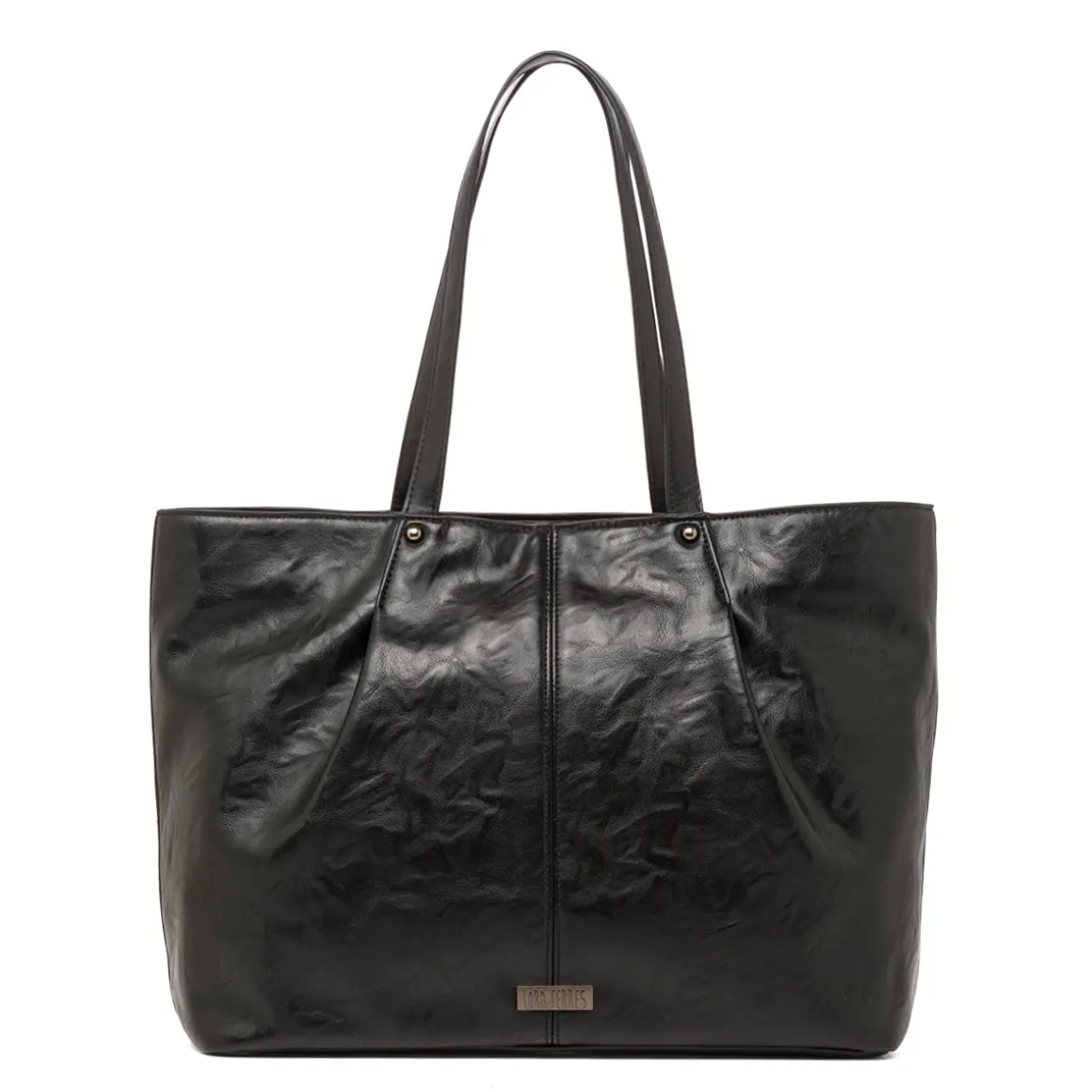 Borsa a spalla nera da Donna effetto stropicciato Lora Ferres