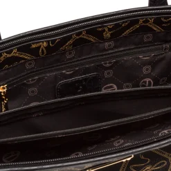 Borsa a spalla nera da Donna con stampa logo Giulia Pieralli