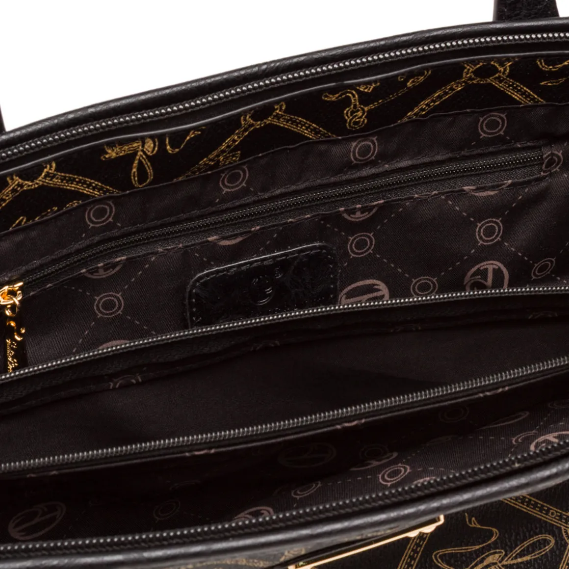 Borsa a spalla nera da Donna con stampa logo Giulia Pieralli