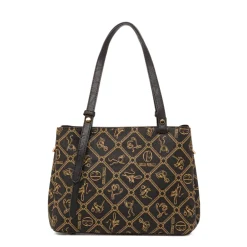 Borsa a spalla nera da Donna con stampa All Over Giulia Pieralli