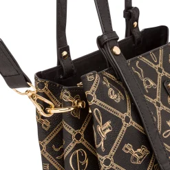 Borsa a spalla nera da Donna con stampa All Over Giulia Pieralli