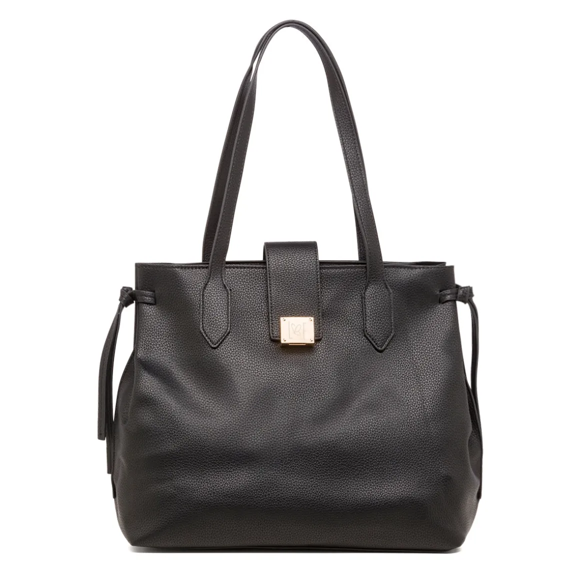 Borsa a spalla nera da Donna con logo Lora Ferres