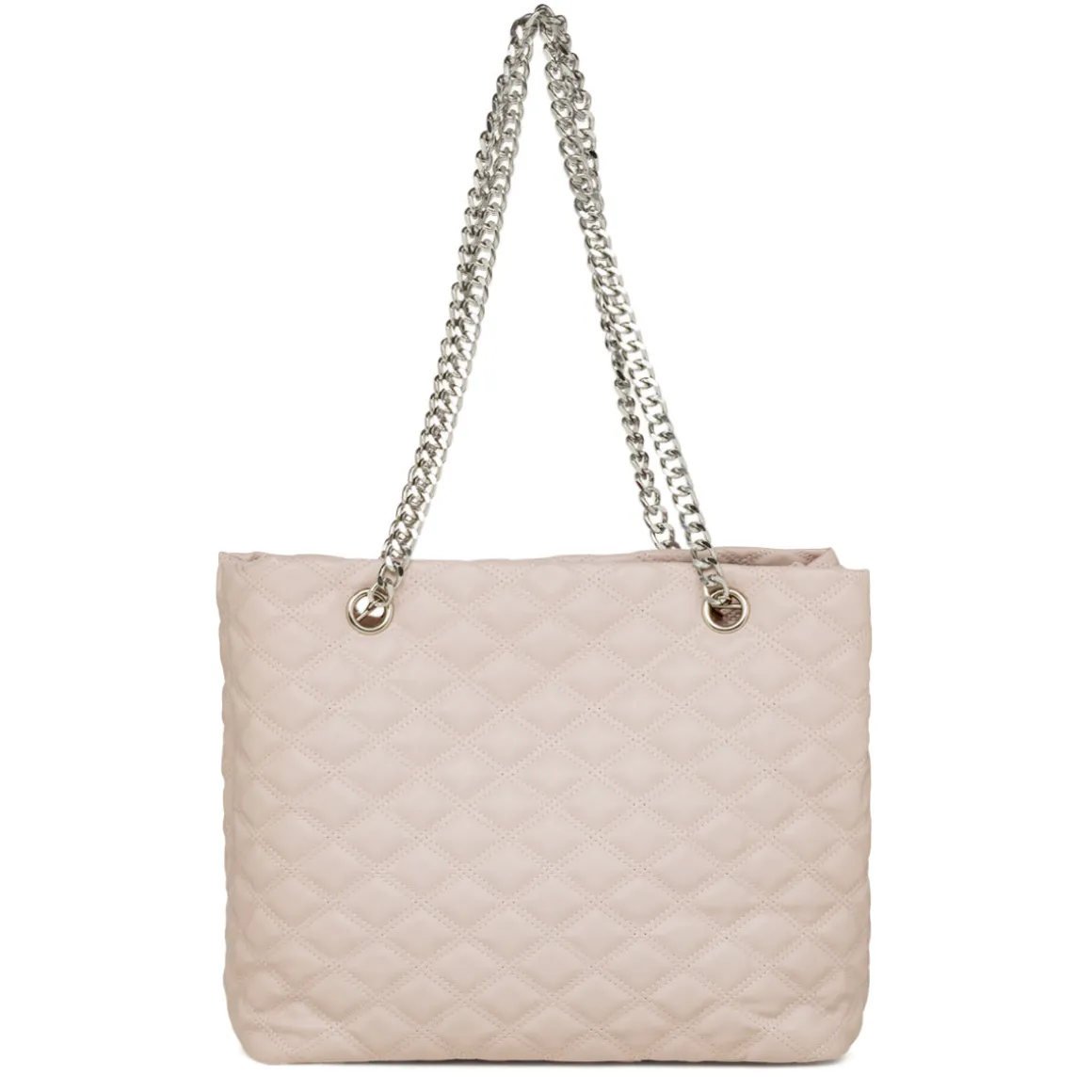 Borsa a spalla rosa chiaro da Donna trapuntata con motivo a rombi Lora Ferres