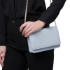Borsa a tracolla azzurra da Donna con motivo a Chevron Lora Ferres
