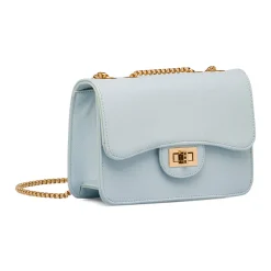 Borsa a tracolla azzurra da Donna con catena dorata Lora Ferres