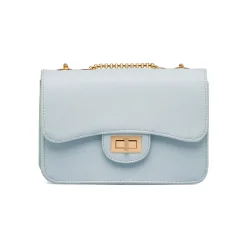 Borsa a tracolla azzurra da Donna con catena dorata Lora Ferres