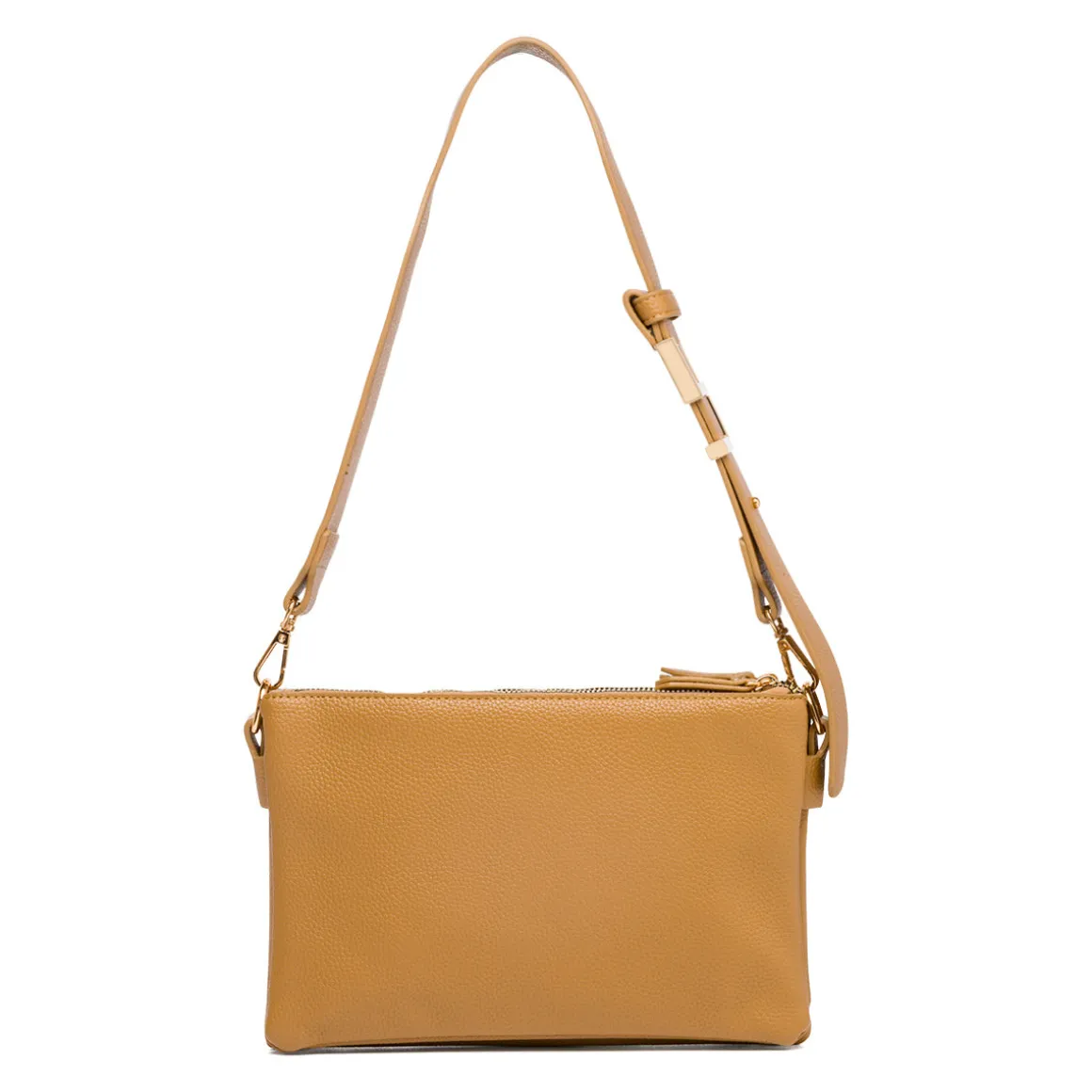 Borsa a tracolla Beige da Donna con logo in metallo Lora Ferres