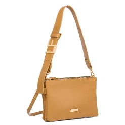 Borsa a tracolla Beige da Donna con logo in metallo Lora Ferres