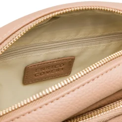 Borsa a tracolla beige da Donna con logo Enrico Coveri