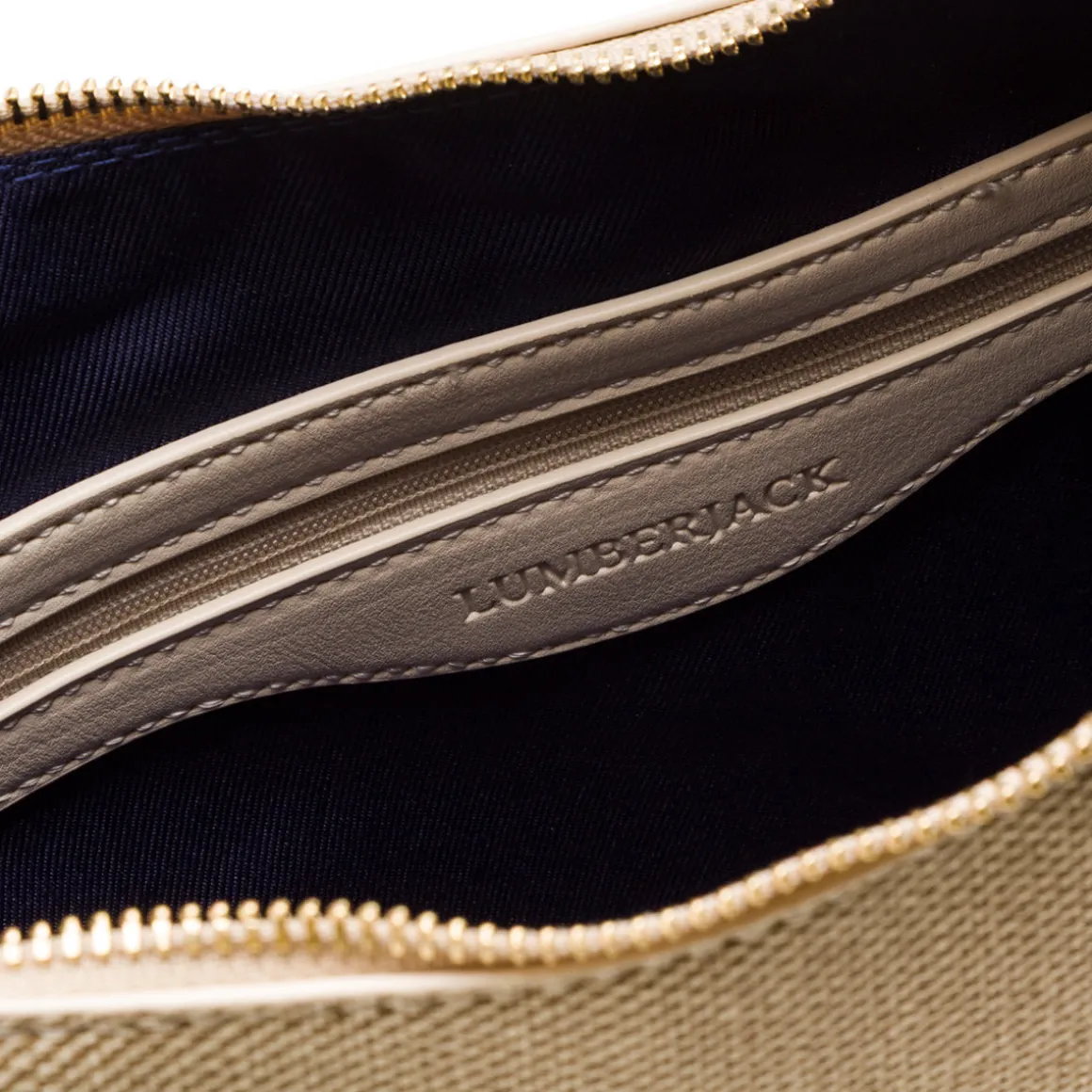 Borsa a tracolla Beige da Donna con logo in metallo Lumberjack