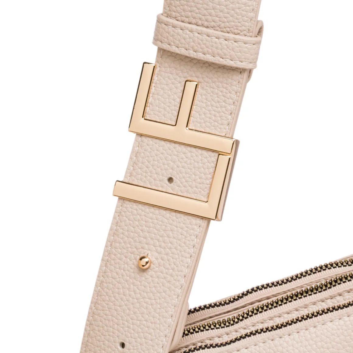 Borsa a tracolla beige da Donna con logo in metallo Lora Ferres