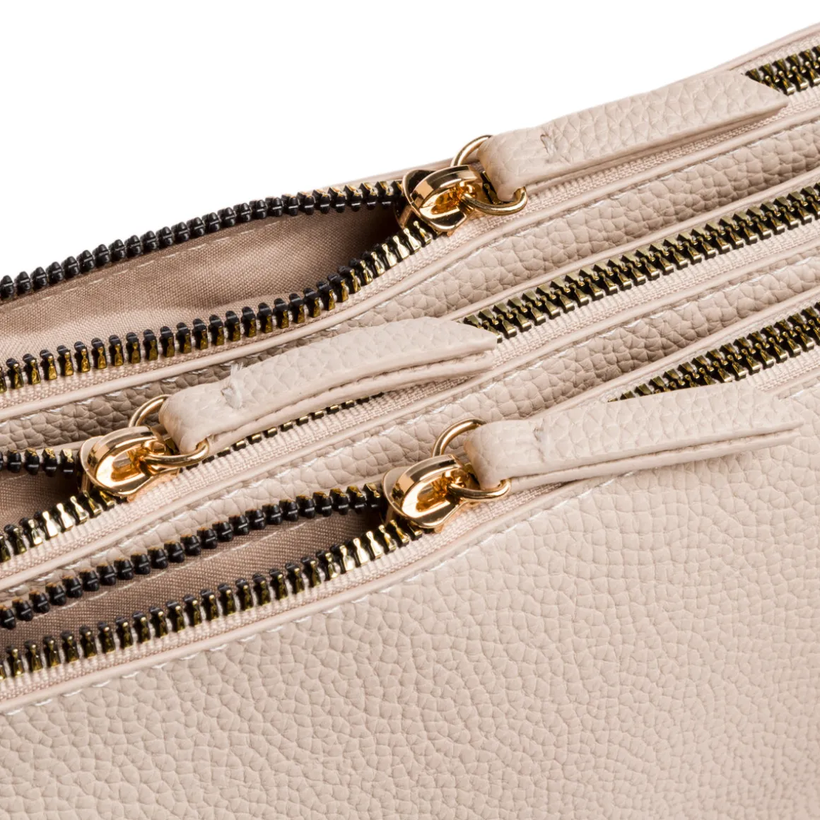 Borsa a tracolla beige da Donna con logo in metallo Lora Ferres