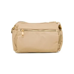 Borsa a tracolla beige da Donna in tessuto lucido con logo Swish Jeans