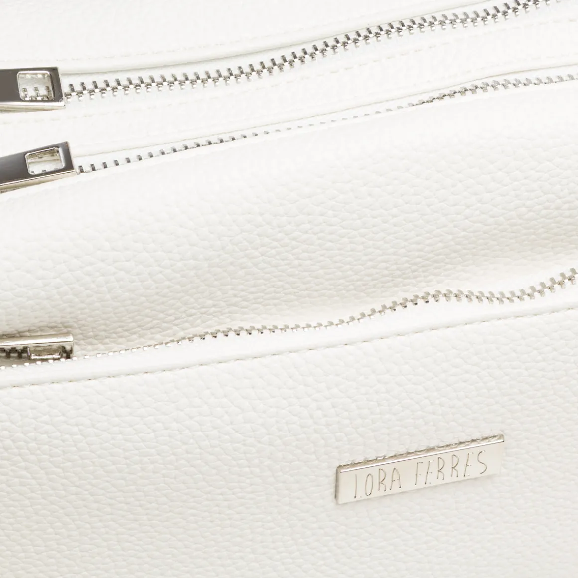 Borsa a tracolla bianca da Donna con tasche e logo Lora Ferres