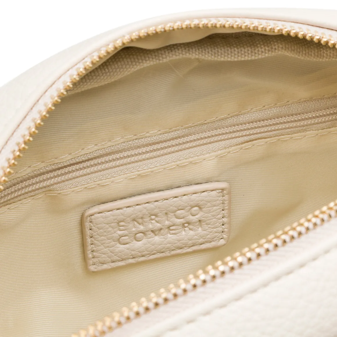 Borsa a tracolla bianco off-white da Donna con dettagli dorati Enrico Coveri