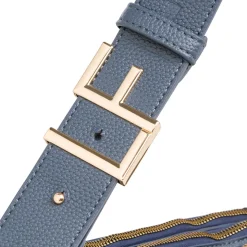 Borsa a tracolla Blu con logo regolabile da Donna e tripla cerinera Lora Ferres