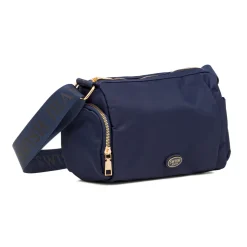 Borsa a tracolla blu da Donna in tessuto lucido con logo Swish Jeans
