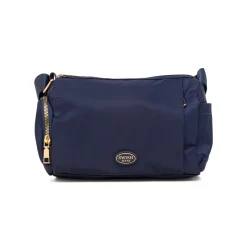 Borsa a tracolla blu da Donna in tessuto lucido con logo Swish Jeans