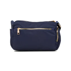 Borsa a tracolla blu da Donna in tessuto lucido con logo Swish Jeans
